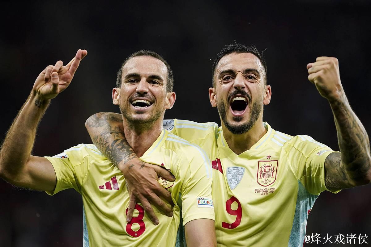 欧国联-何塞卢闪击法比安双响 10人西班牙4-1瑞士 欧国联-何塞卢闪击法比安双响 10人西班牙4-1瑞士